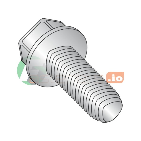 Newport Fasteners Thread Forming Screw, M4-0.70 x 12 mm, 18-8 Stainless Steel Hex Head Hex Drive, 3500 PK 418265 - main